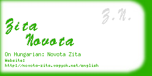 zita novota business card